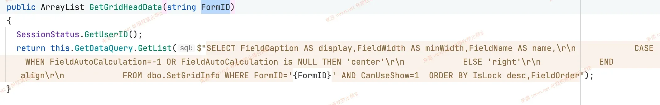 友加畅捷管理系统标准版 GetGridHeadData接口SQL注入漏洞